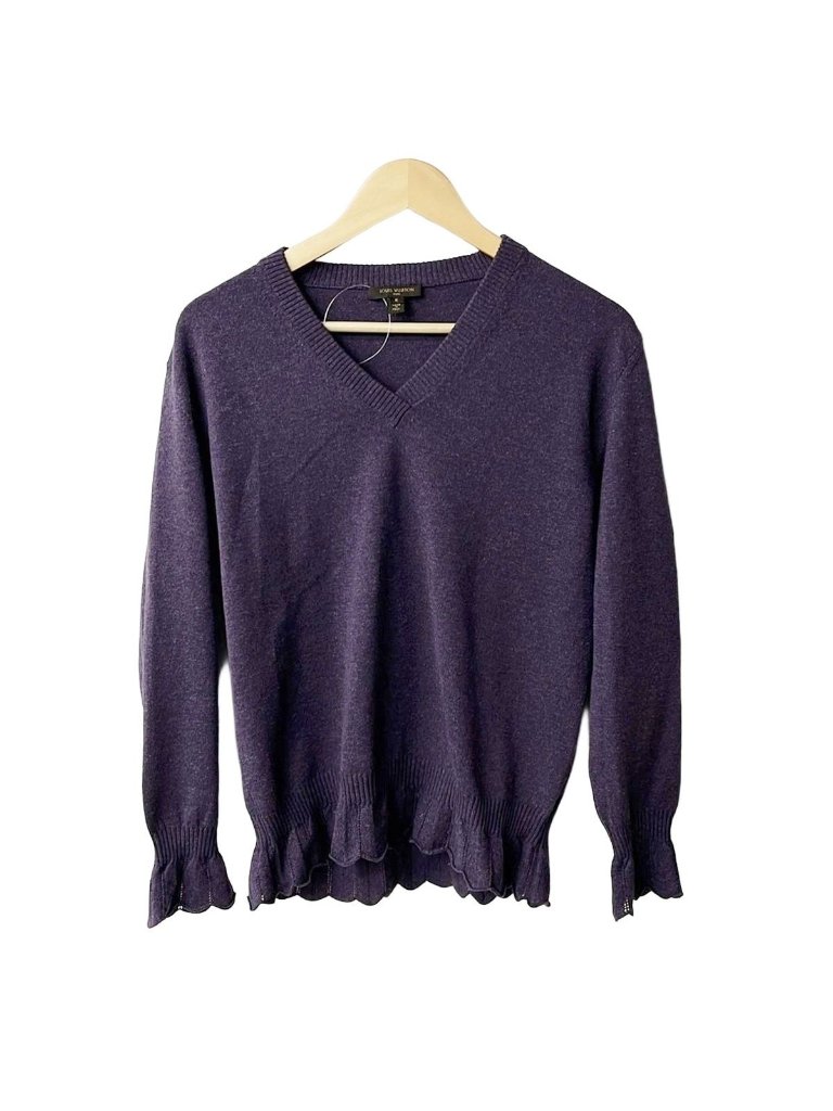 Louis Vuitton Long Sleeve Sweater S Purple Spring Autumn
